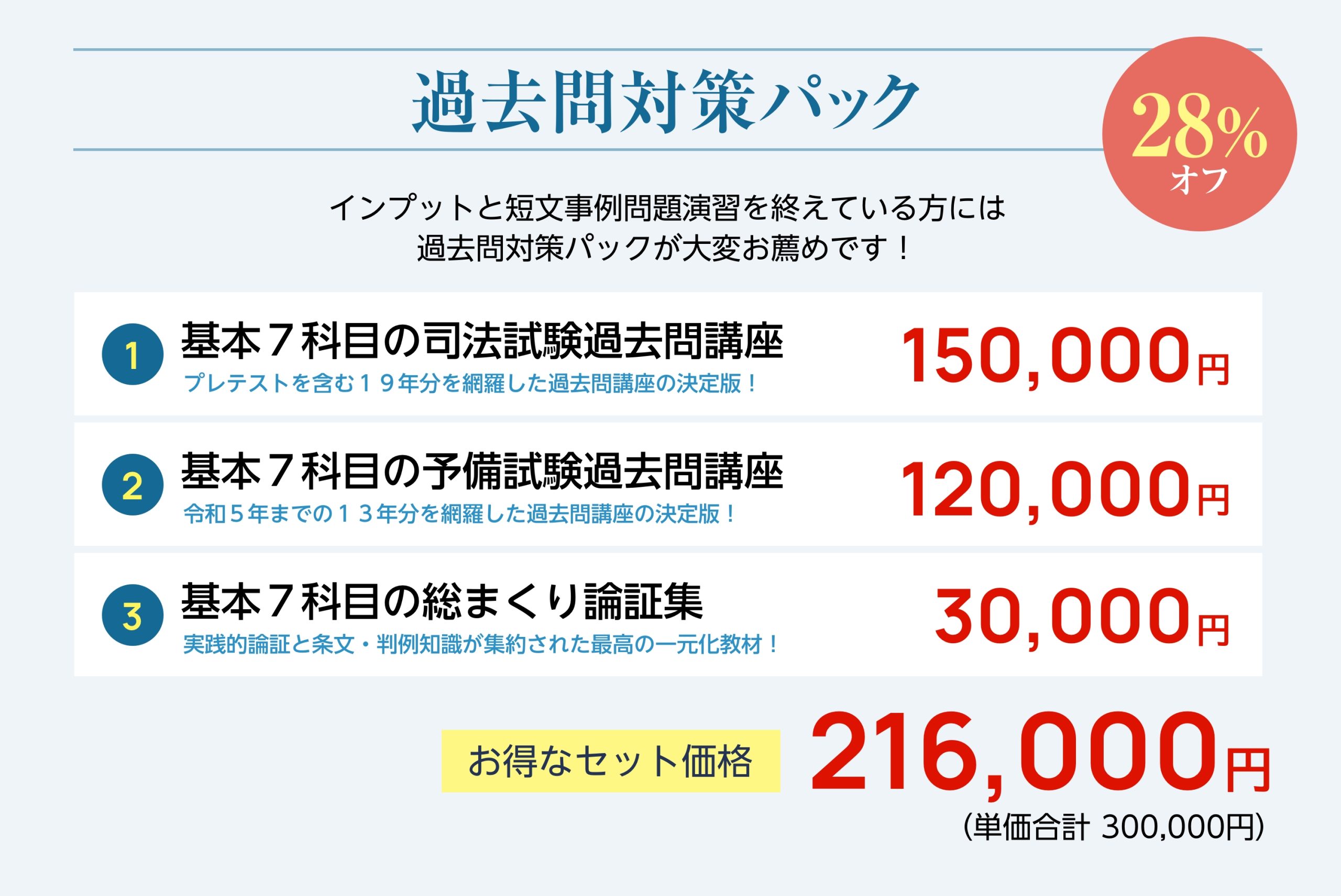 セットプラン購入がお得です！ | 司法試験・予備試験対策をするなら ...